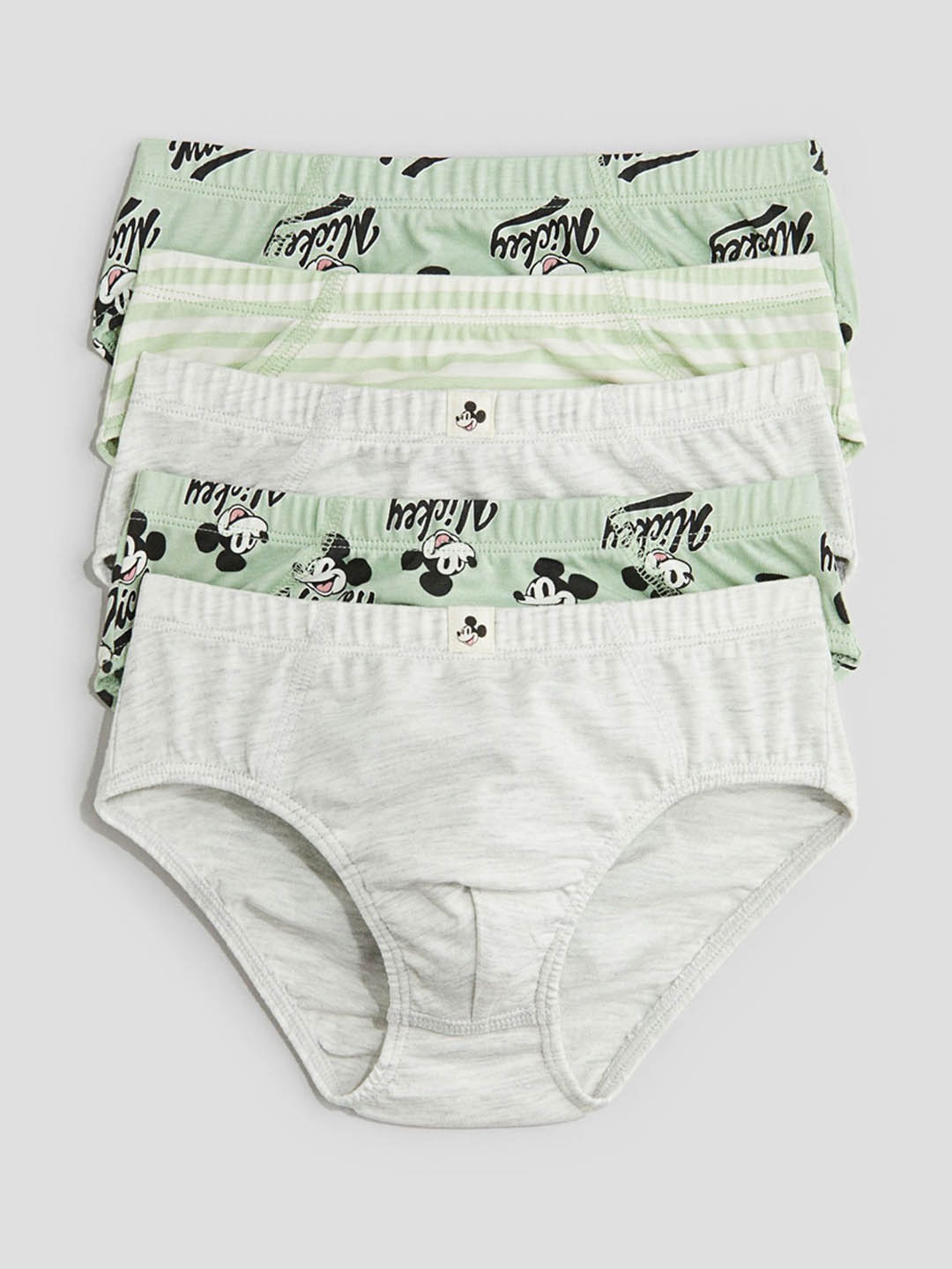 

H&M Boys 5-Pack Printed Boys Briefs, Green