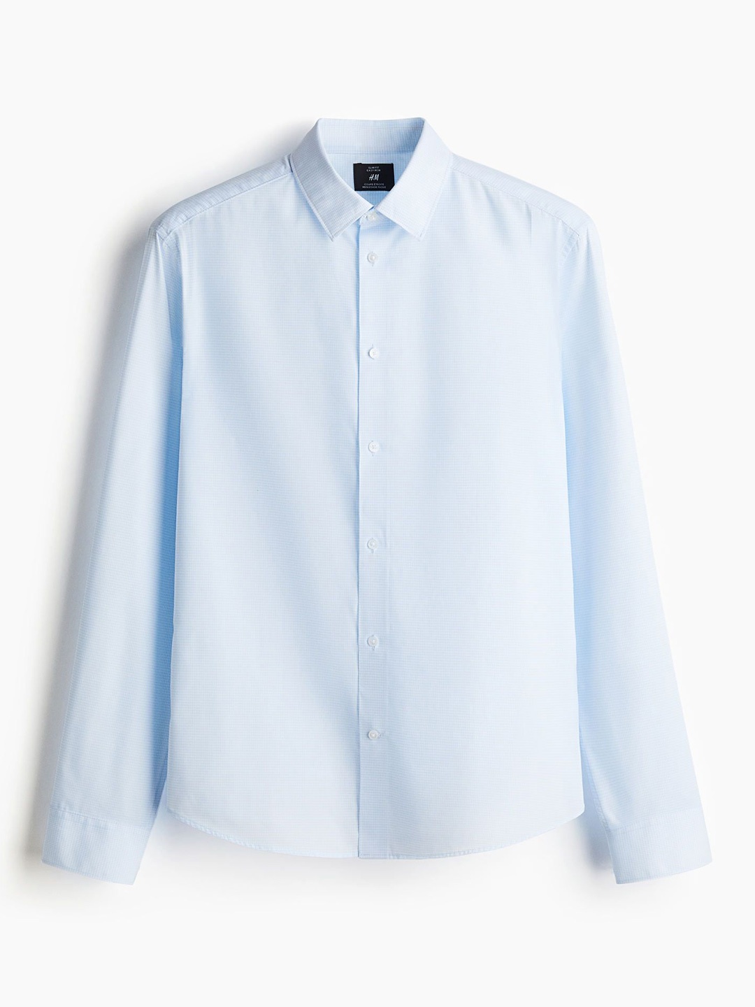 

H&M Slim Fit Easy-Iron Shirt, Blue