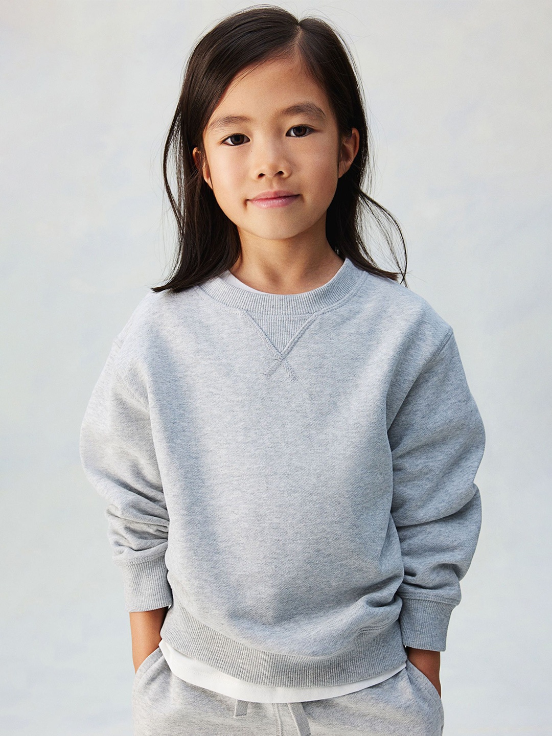 

H&M Crew-Neck Sweatshirt, Grey