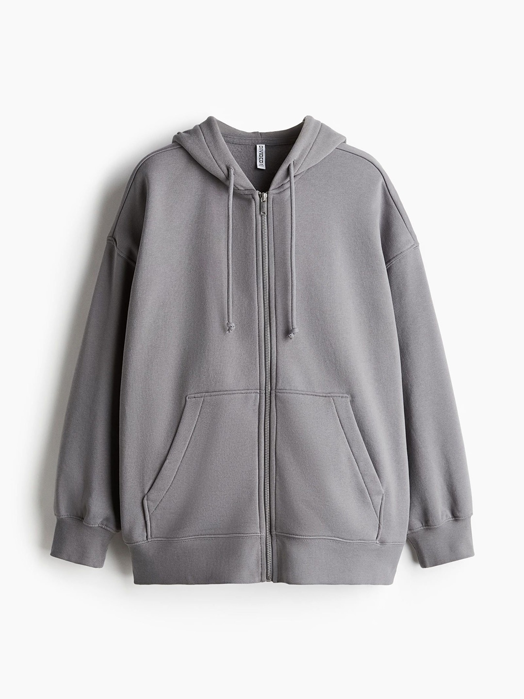 

H&M Oversized Zip-Through Hoodie, Grey