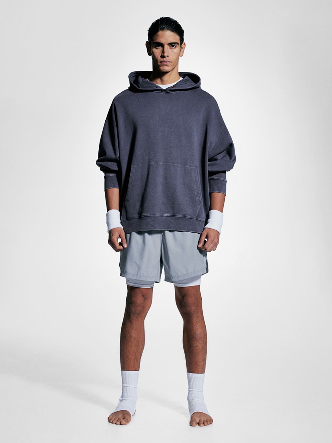 

H&M Loose Fit Sports Hoodie, Navy blue