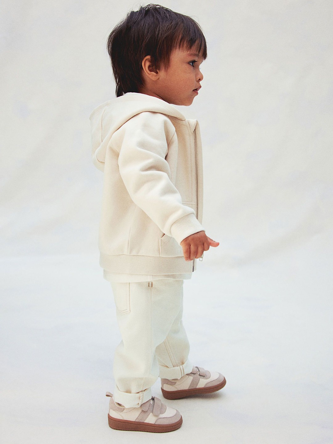 

H&M Zip-Through Hoodie, Beige
