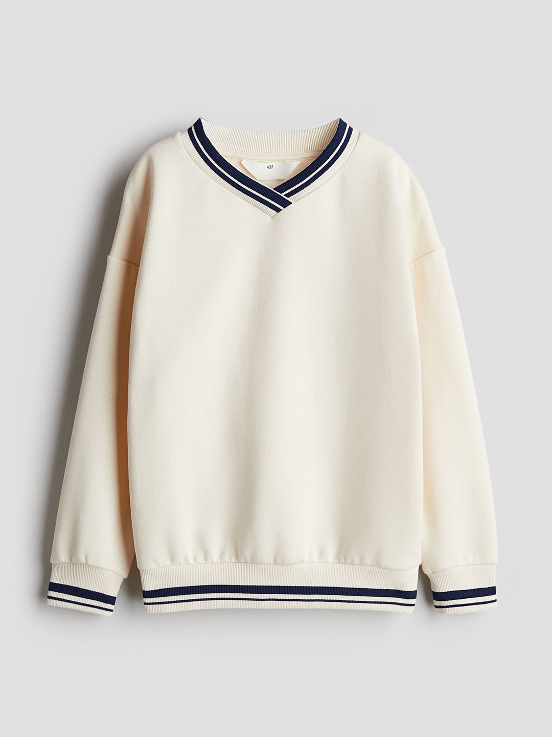 

H&M Boys V-Neck Sweatshirt, Beige