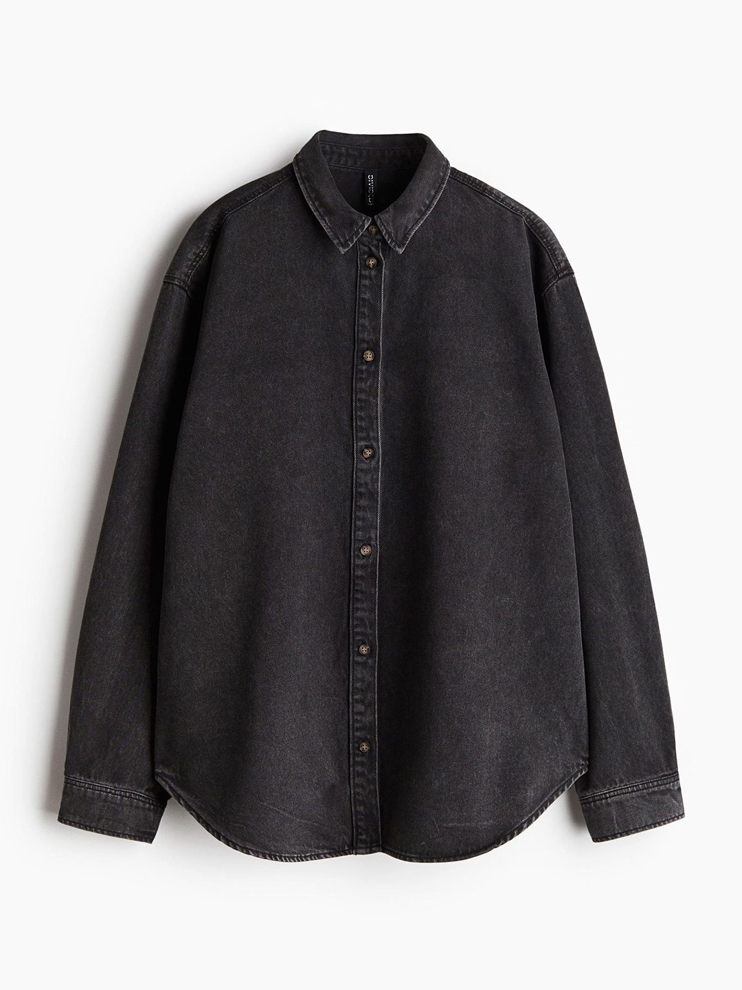 

H&M Oversized Denim Shirt, Grey