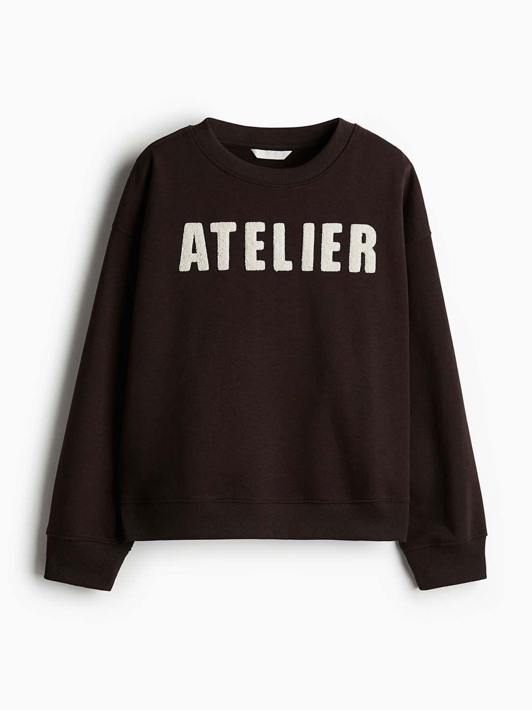 

H&M Text-Motif Sweatshirt, Brown