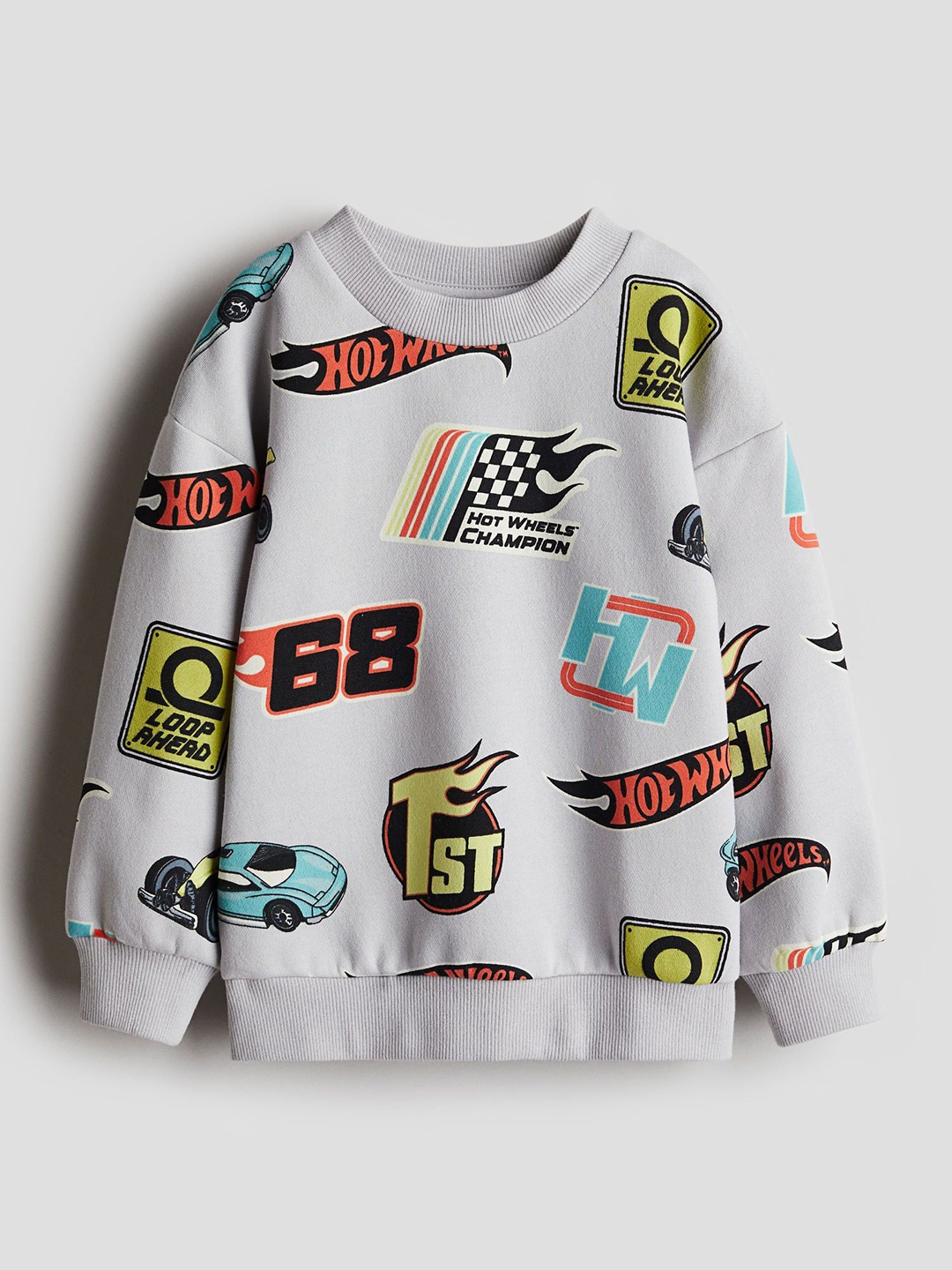 

H&M Boys Oversized Printed Sweatshirt, Grey