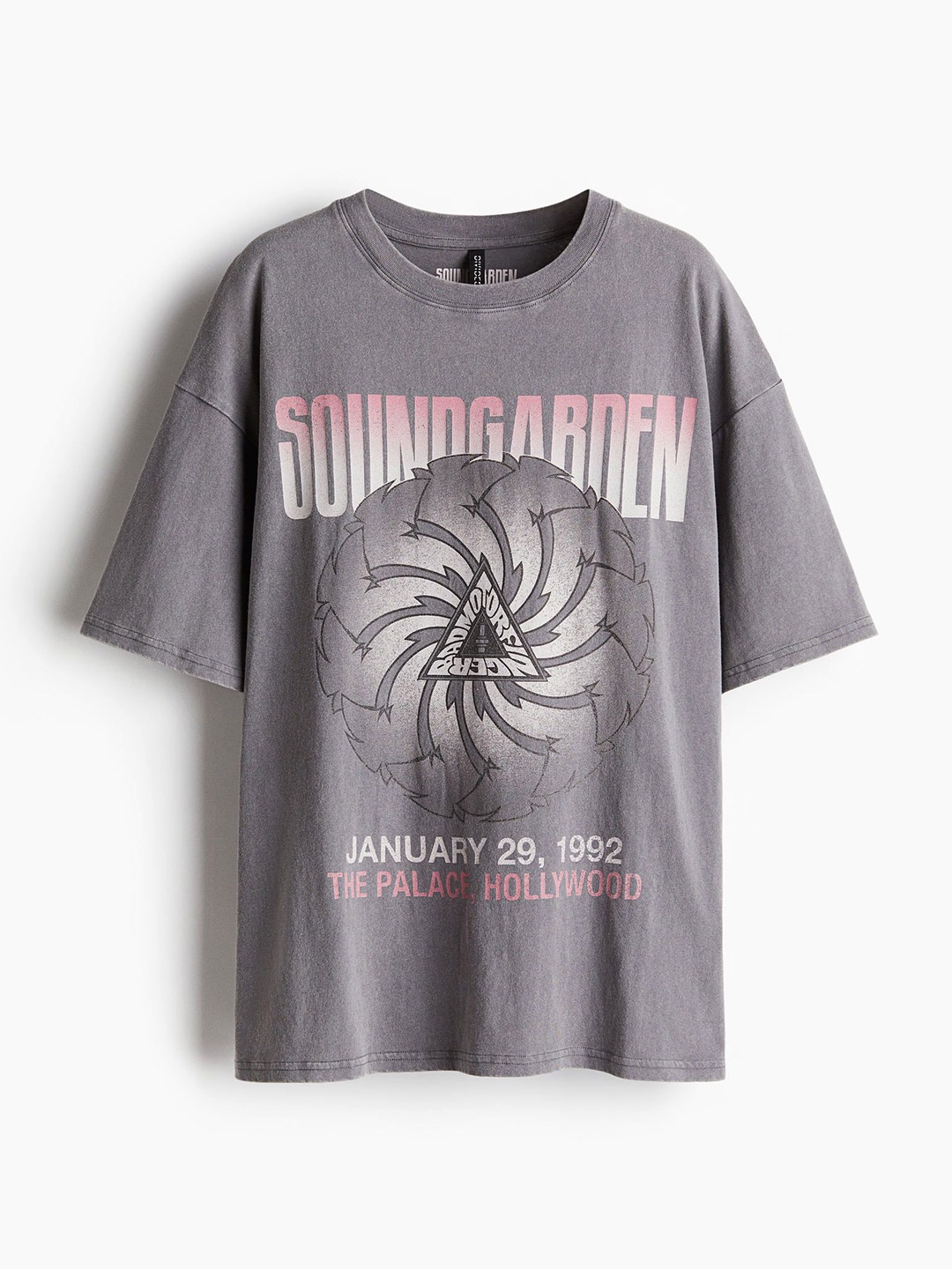 H&M Oversized Printed T-Shirt, Grey