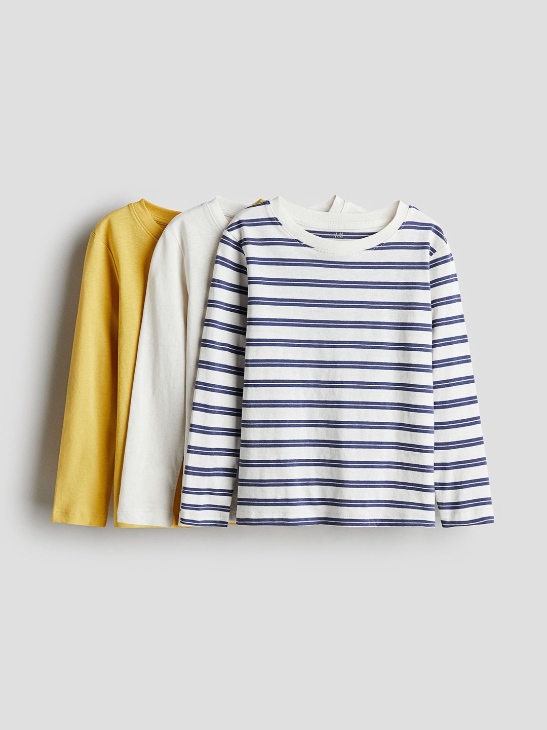 

H&M 3-Pack Long-Sleeved T-Shirts, Yellow