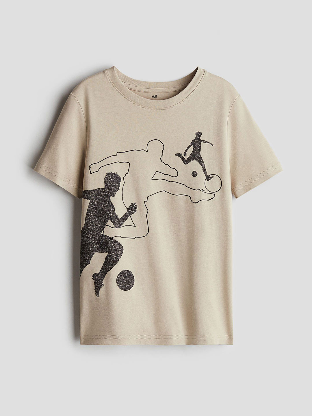

H&M Printed T-shirt, Beige