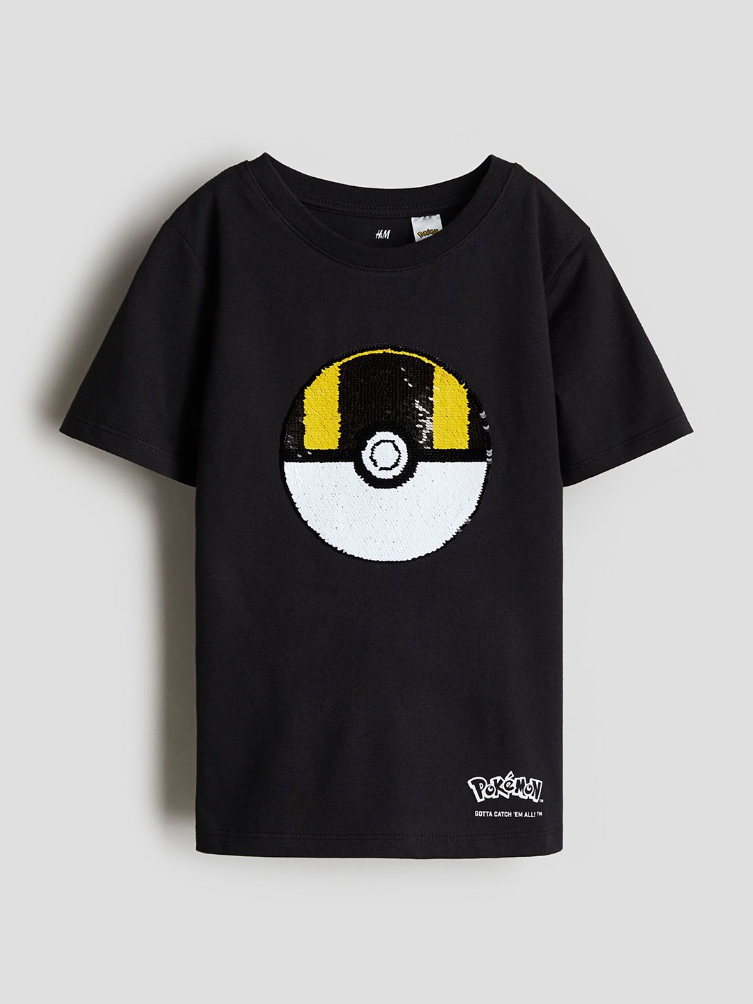 

H&M Reversible Sequin T-Shirt, Black
