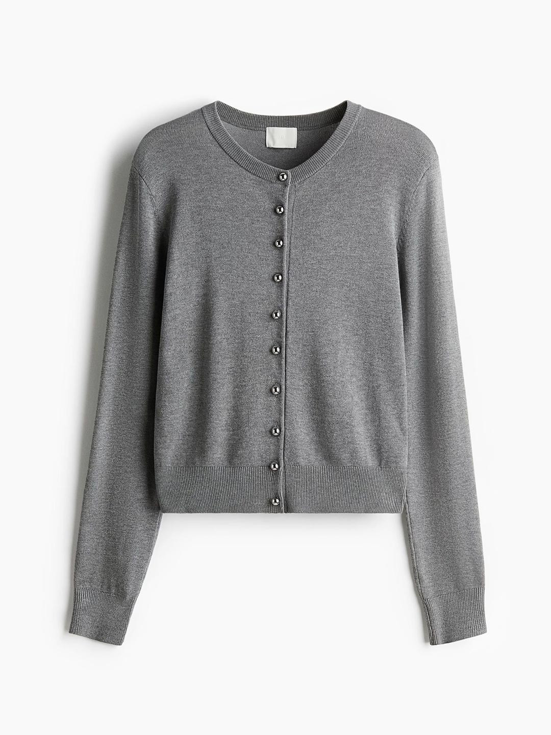 

H&M Women Knitted Cardigan, Grey