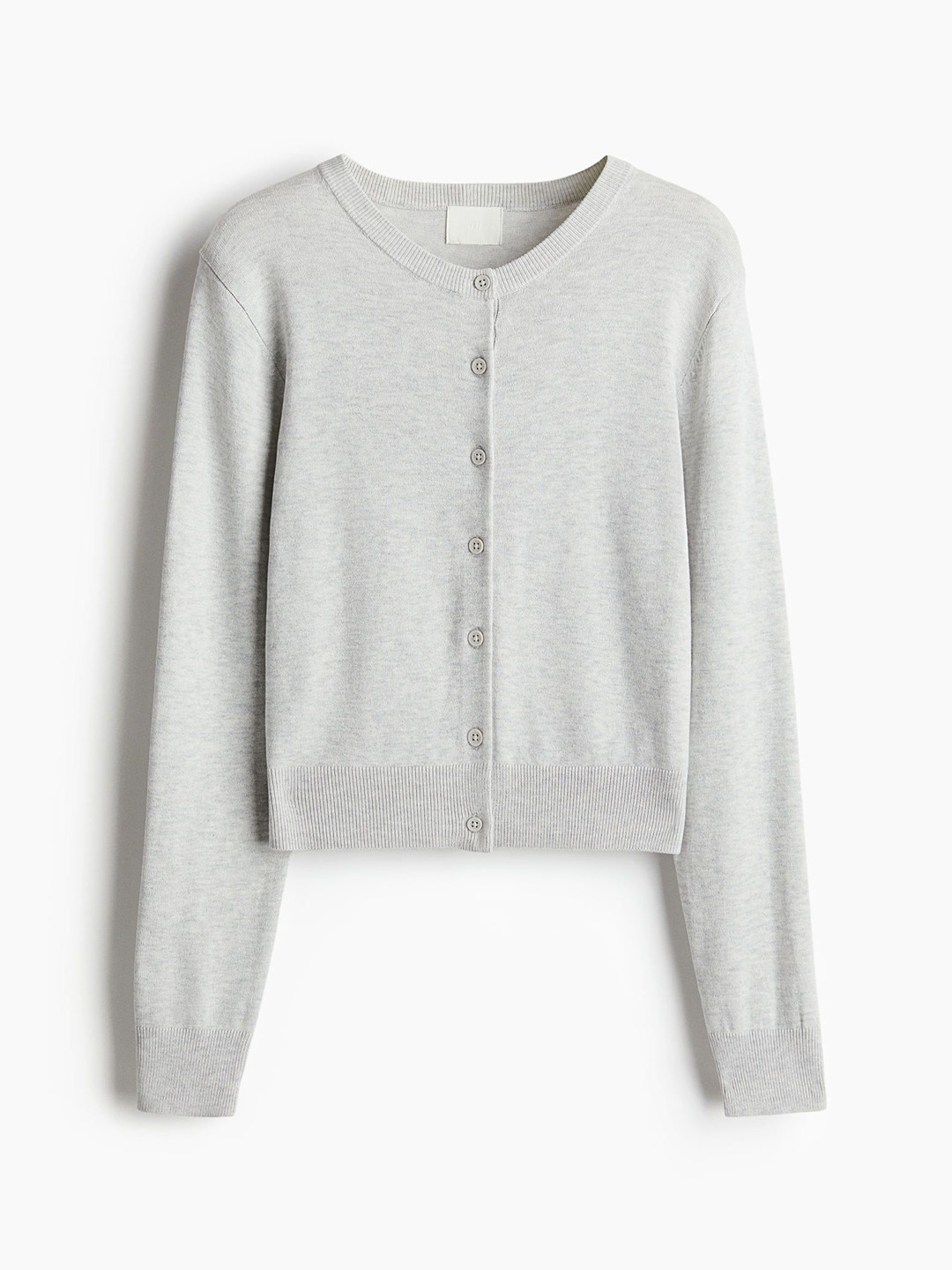 

H&M Women Fine-Knit Cardigan, Grey