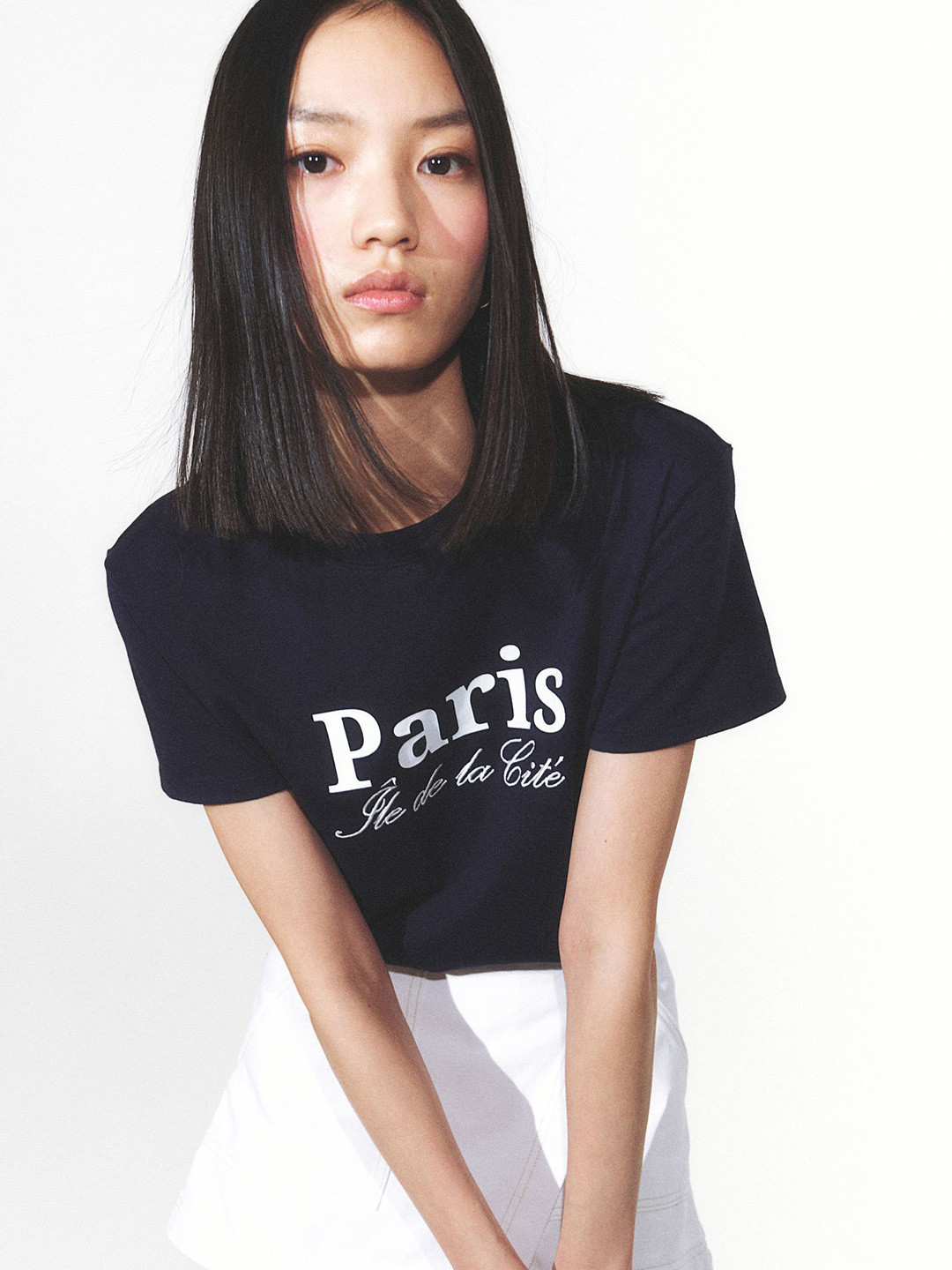 

H&M Printed T-Shirt, Navy blue