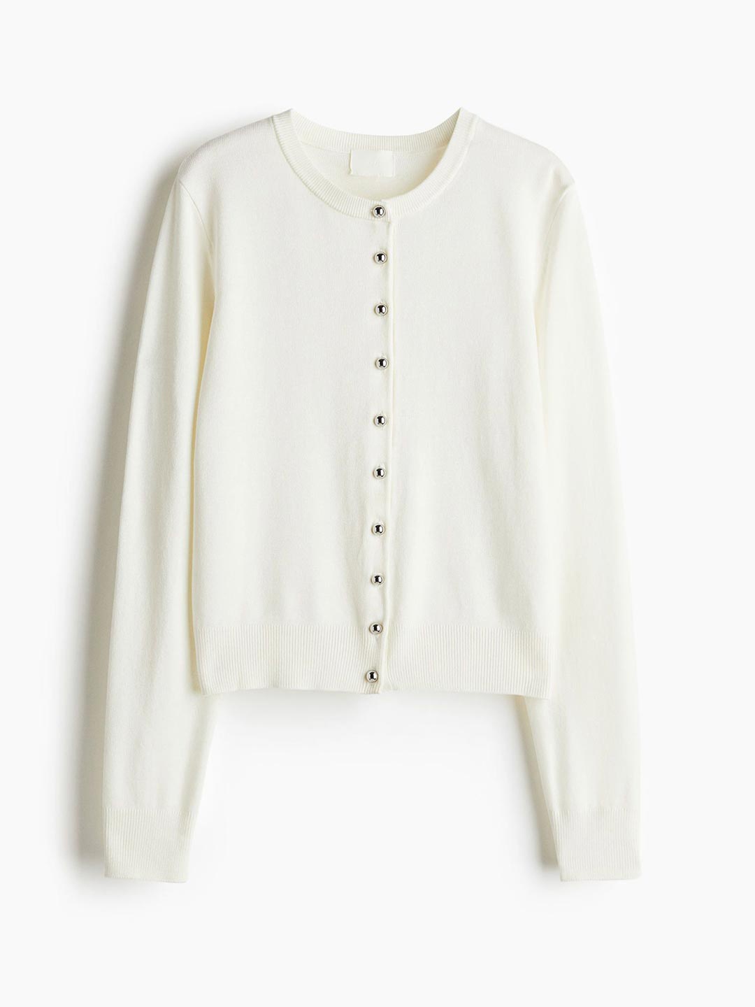 

H&M Knitted Cardigan, White