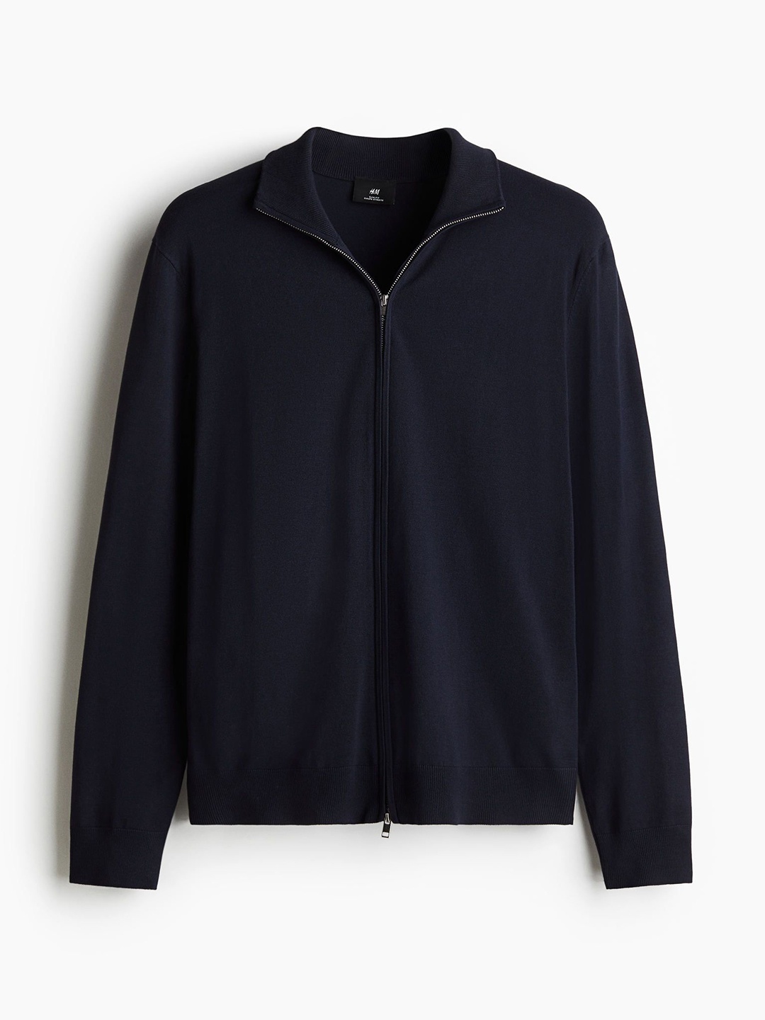 

H&M Slim Fit Zip-Through Cardigan, Navy blue