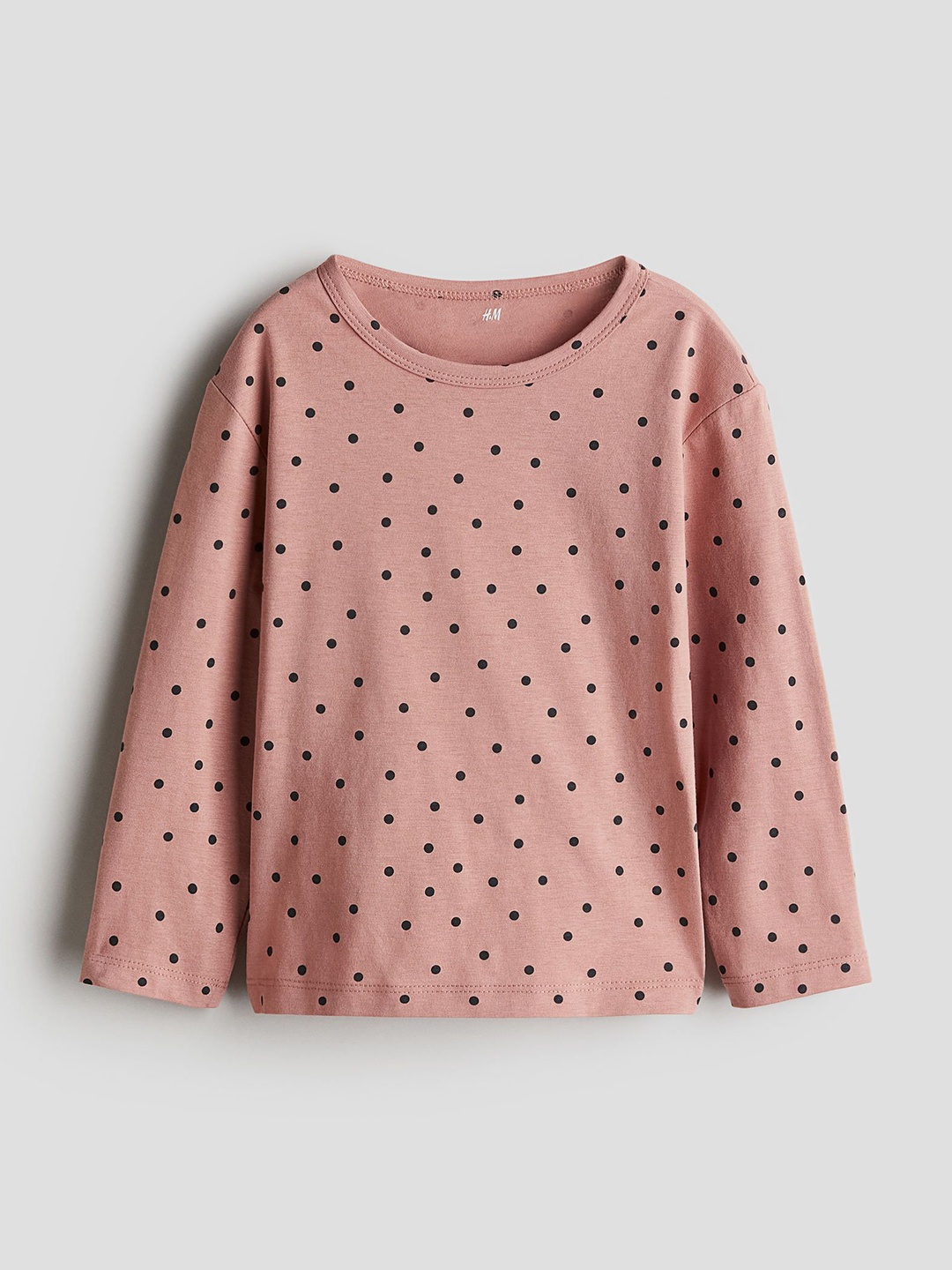 

H&M Printed Cotton Top, Pink