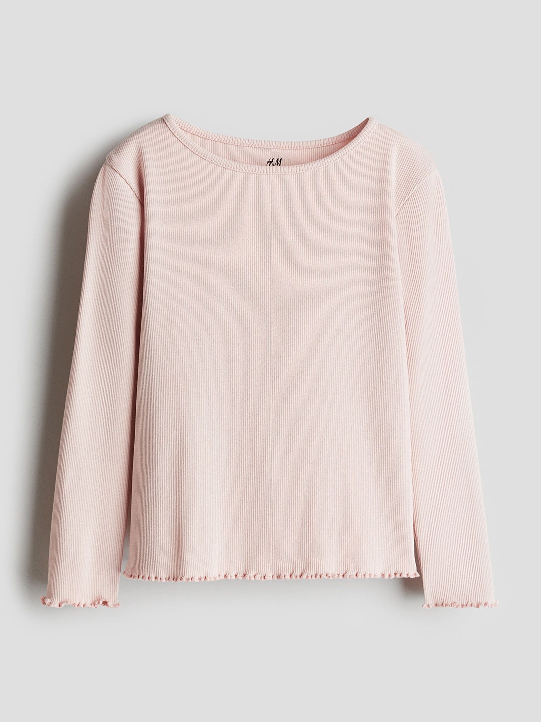 

H&M Long-Sleeved Jersey Top, Pink