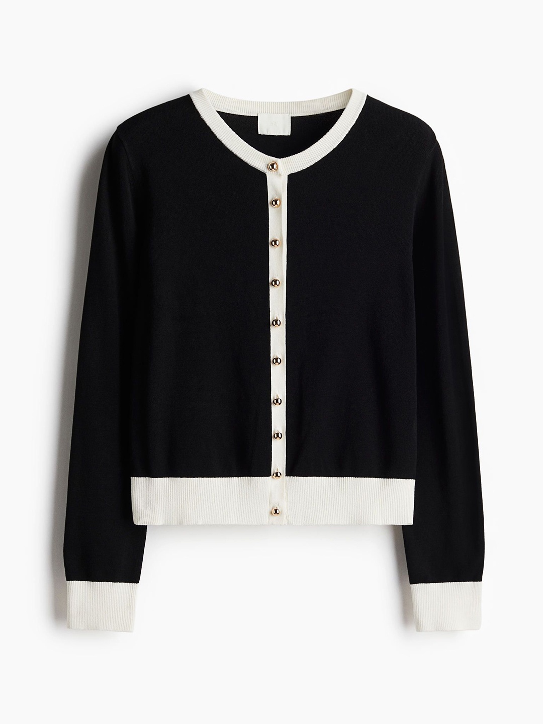 

H&M Knitted Cardigan, Black