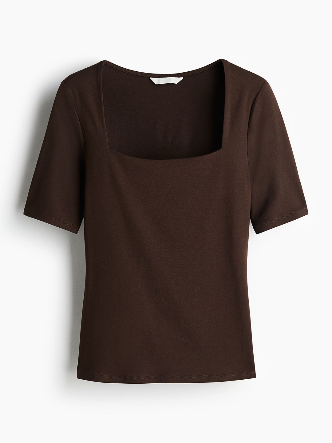

H&M Square Neck Top, Brown