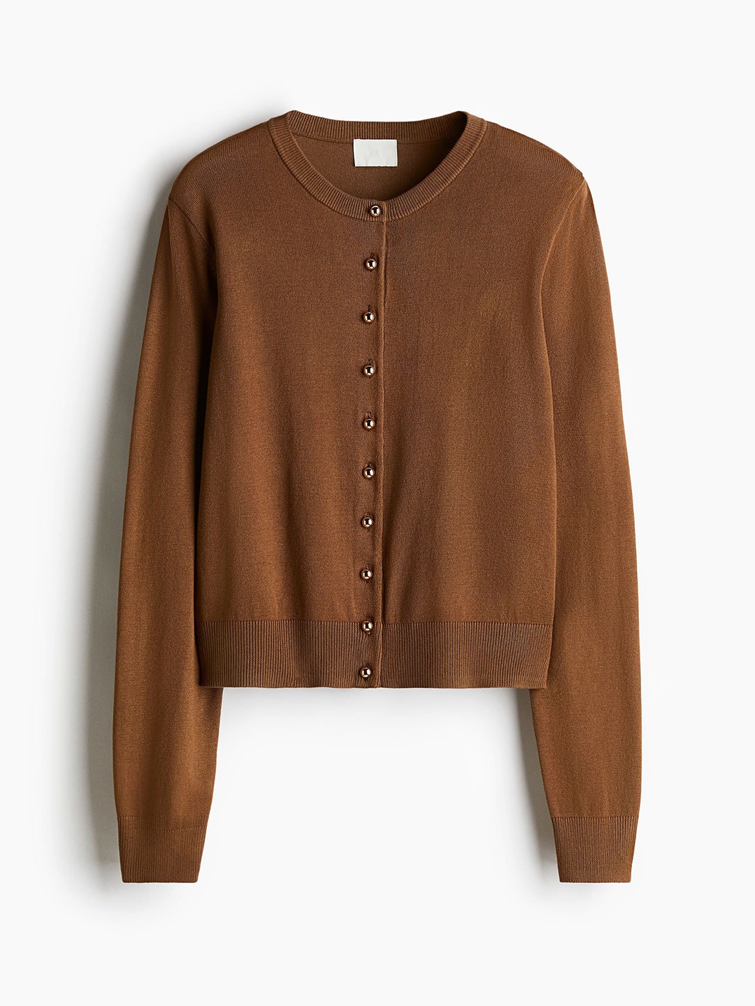 

H&M Knitted Cardigan, Brown