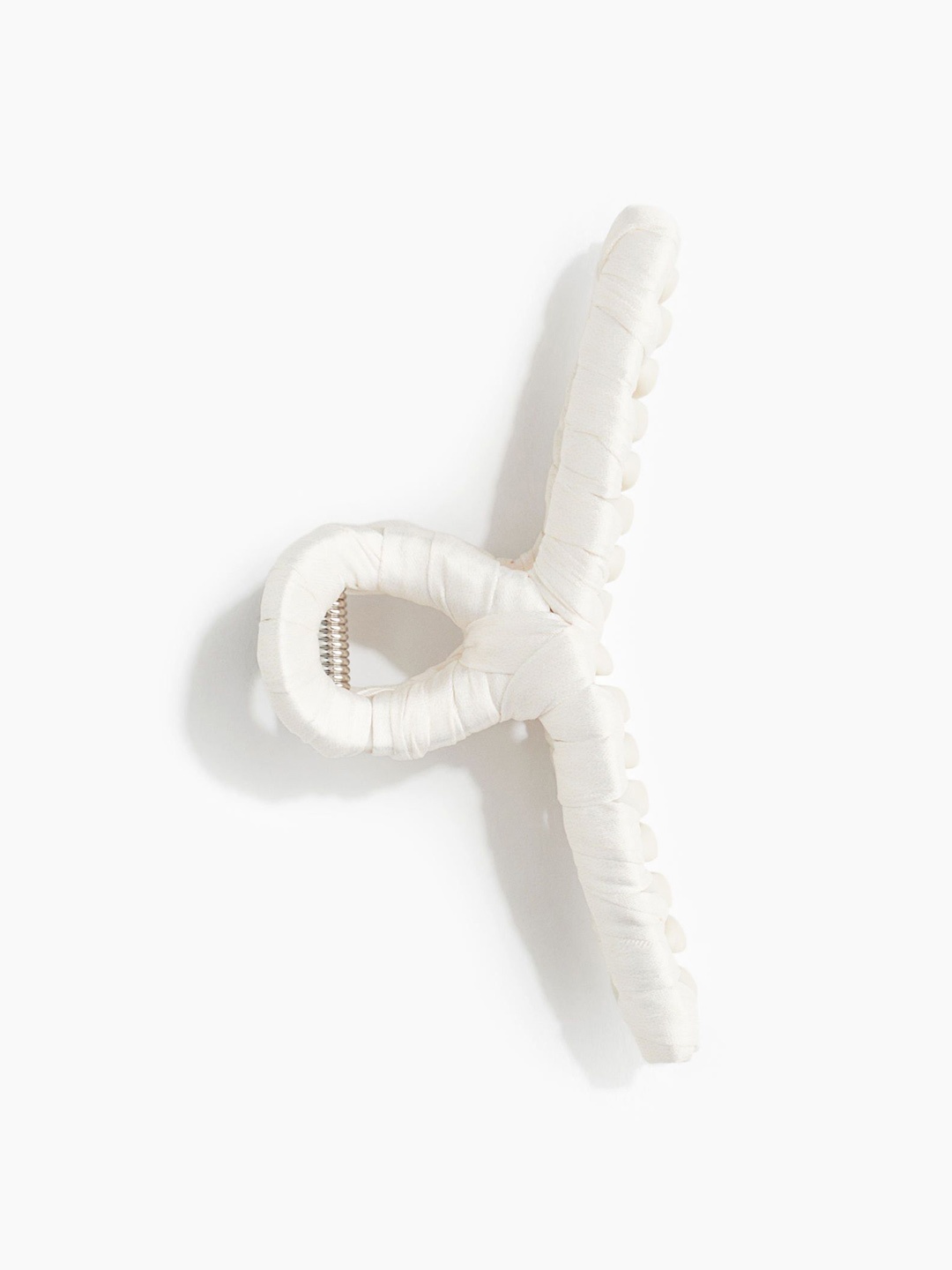 

H&M Satin-Covered Hair Claw, White