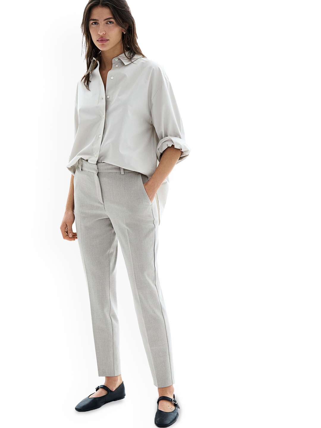 

H&M Cigarette Trousers, Beige