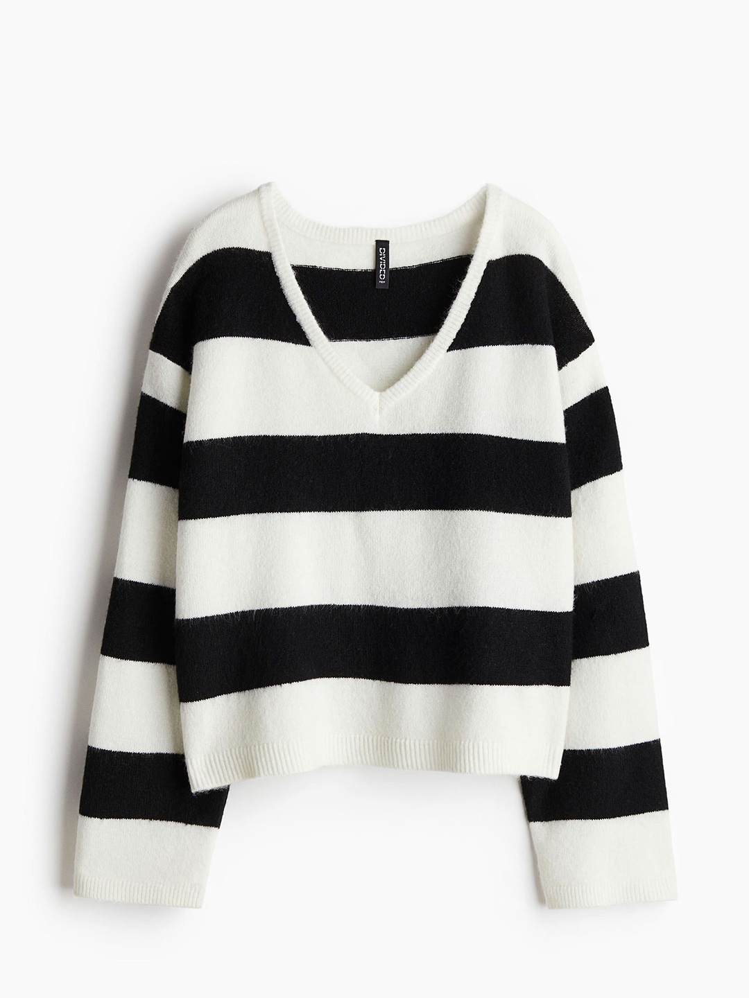 

H&M Fine-Knit V-Neck Jumper, White