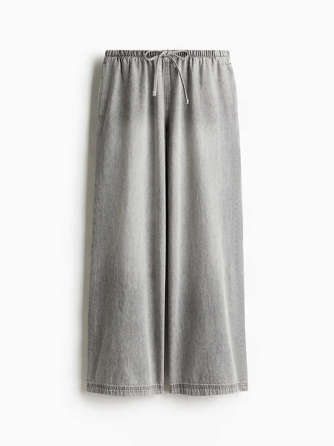 

H&M Denim Drawstring Trousers, Grey