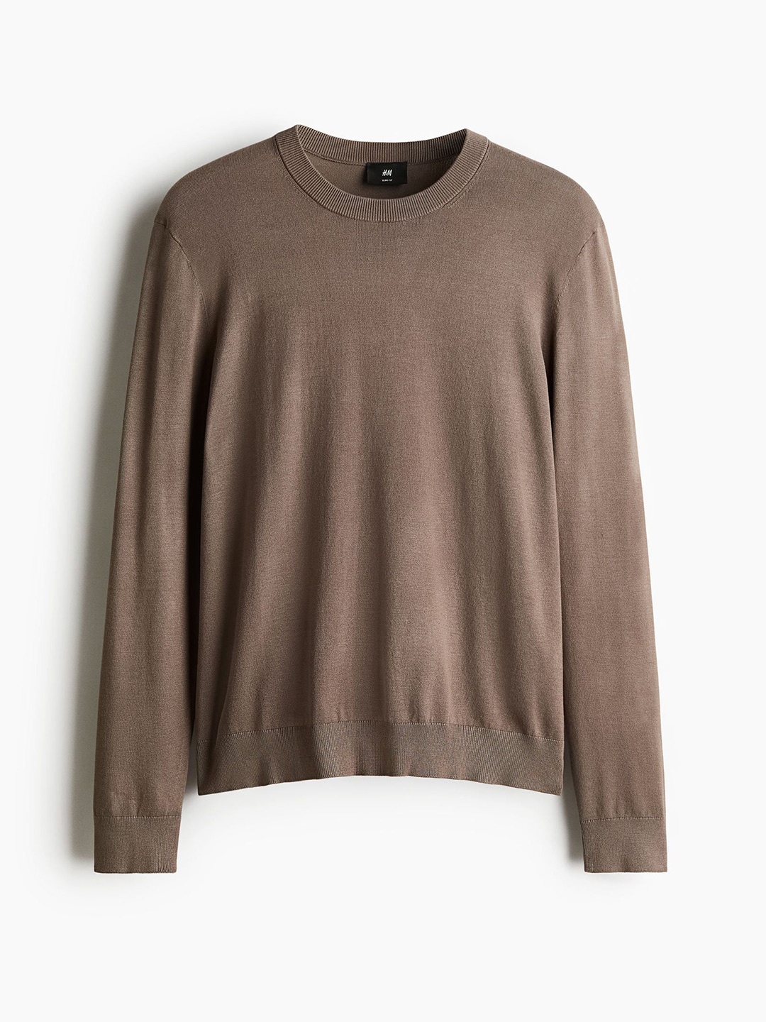

H&M Slim Fit Fine-Knit Jumper Sweaters, Beige