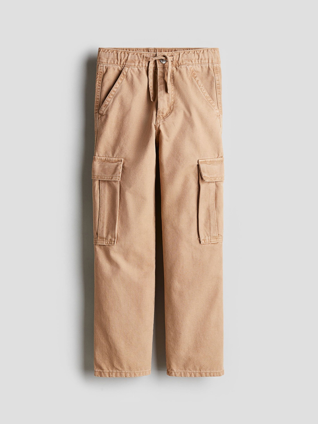 

H&M Boys Canvas Cargo Trousers, Beige
