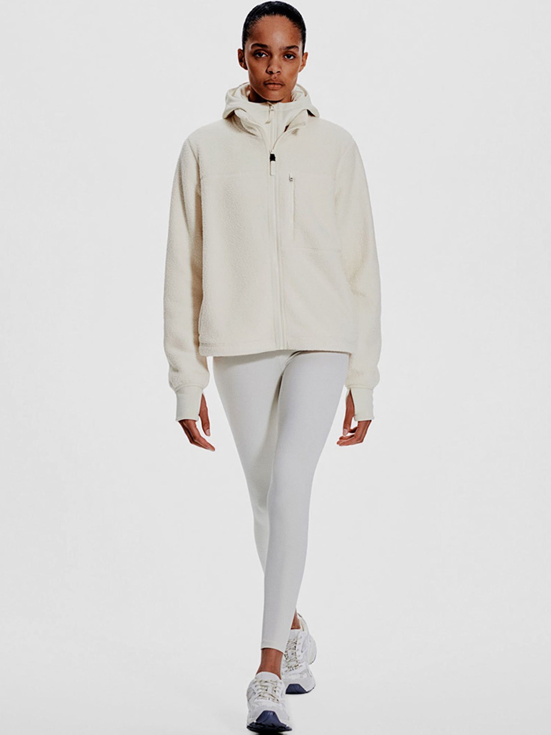 

H&M Teddy Sports Jacket, White