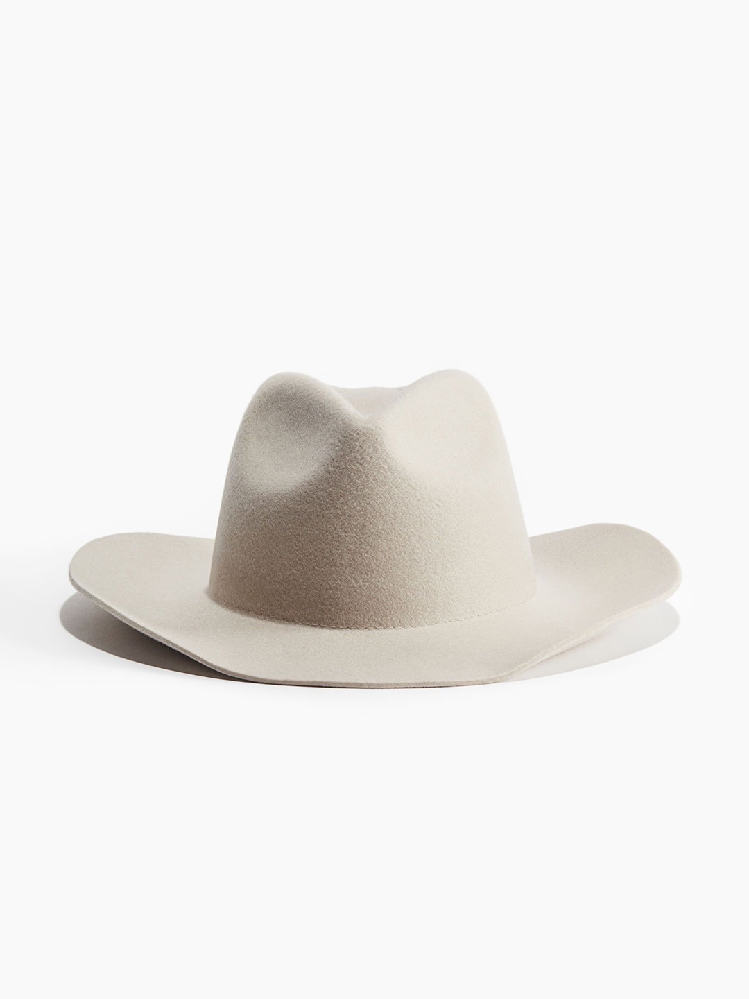 

H&M Women Felted Wool Cowboy Hat, Beige