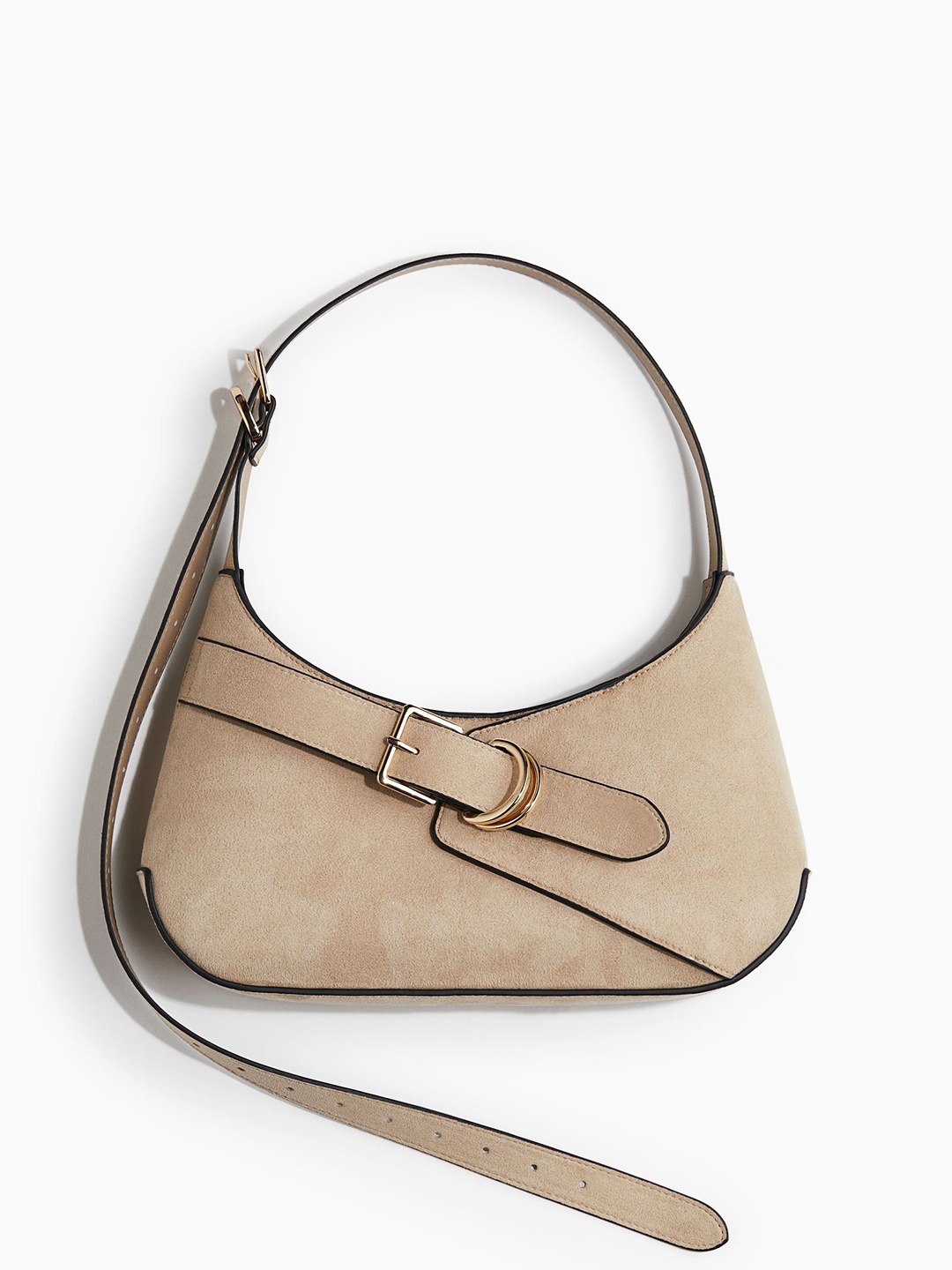 

H&M Strap-Detail Shoulder Bag, Beige