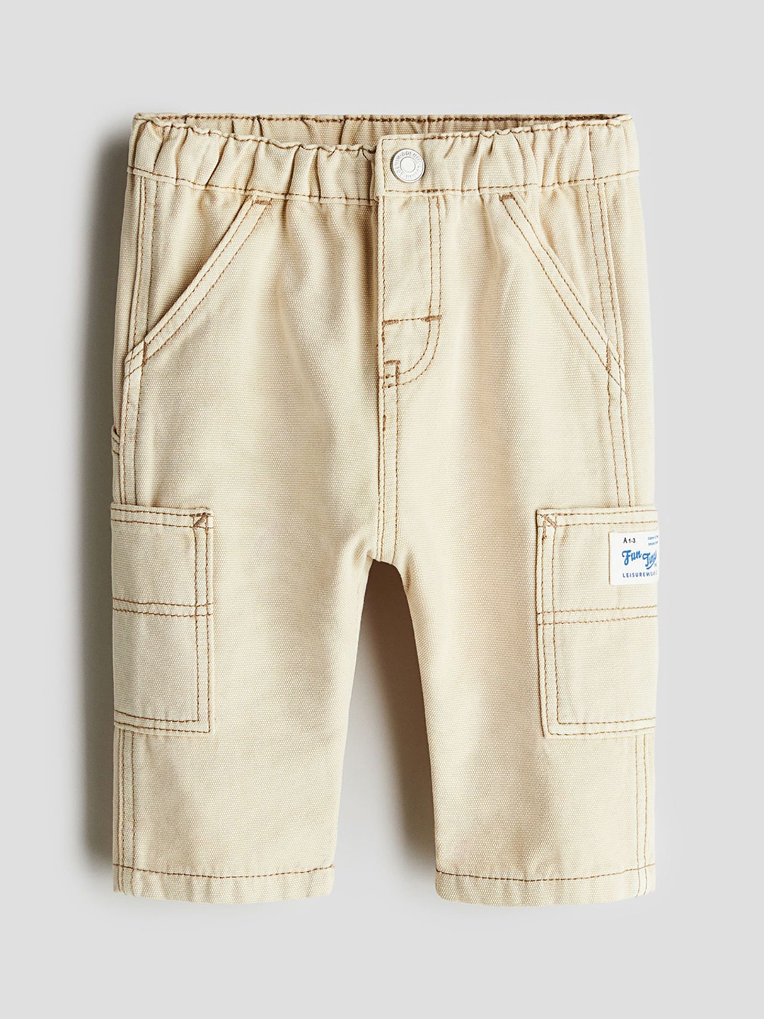 

H&M Boys Patch Pocket Jeans, Beige