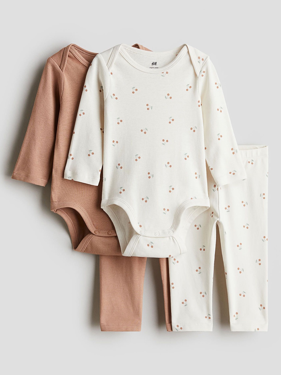 

H&M 4-Piece Cotton Jersey Set, Beige