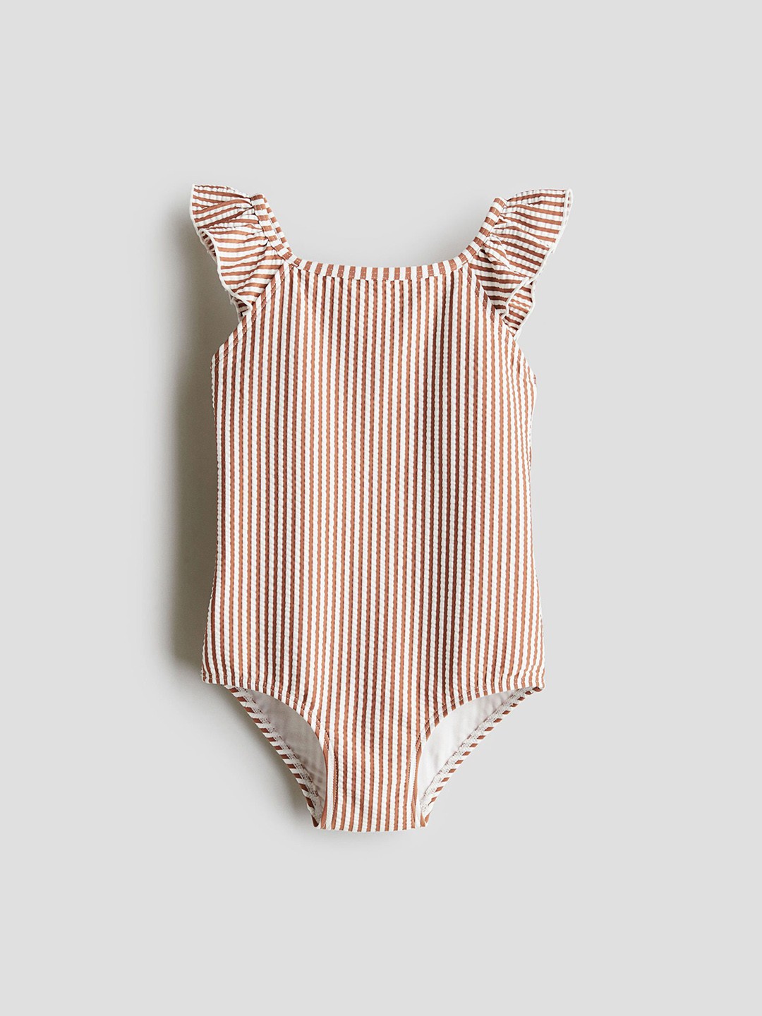 

H&M Girls Textured Swimsuit, Brown
