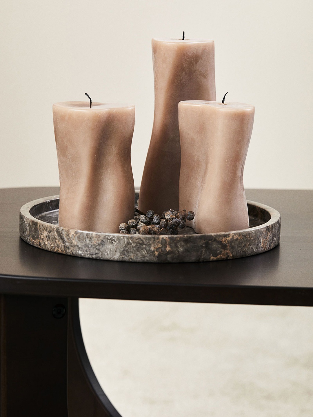 

H&M Brown Asymmetric Pillar Candle