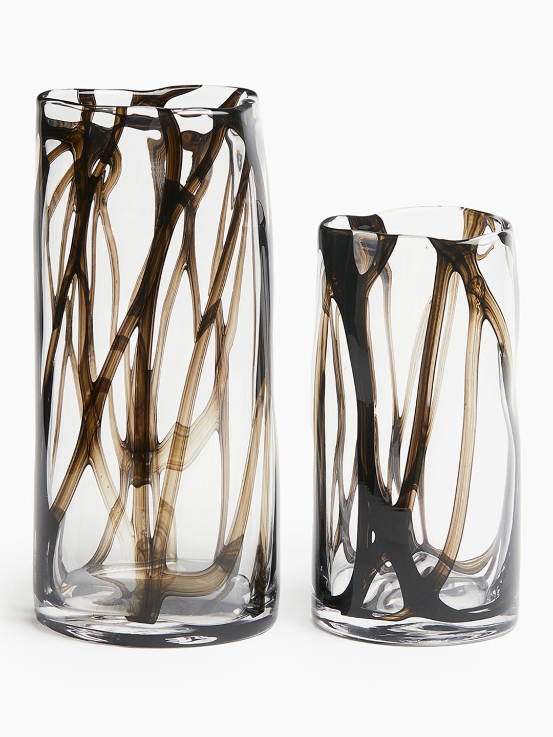 

H&M Black And Brown Glass Vase