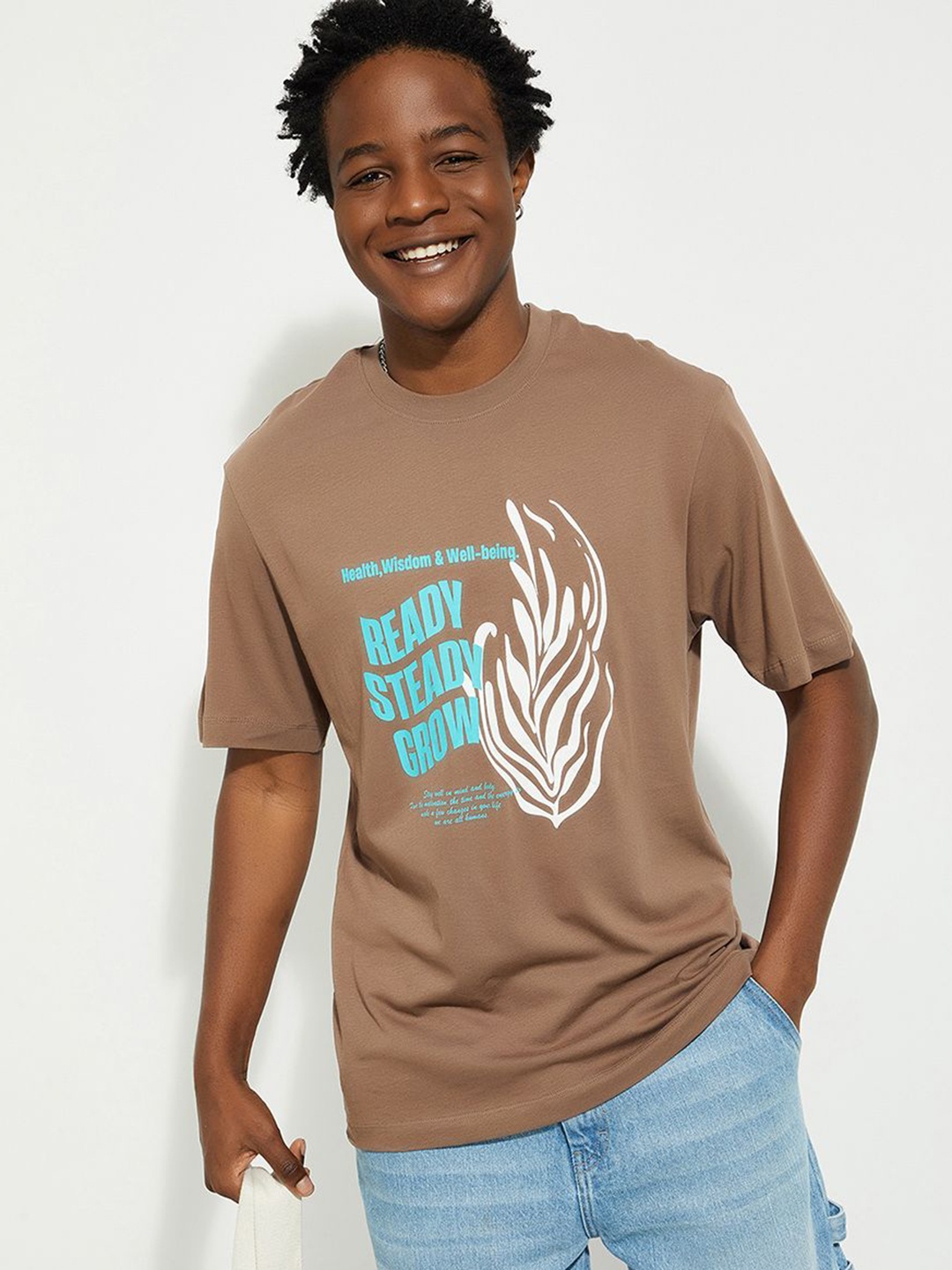 

MAX URB_N Men Graphic Printed T-shirt, Brown
