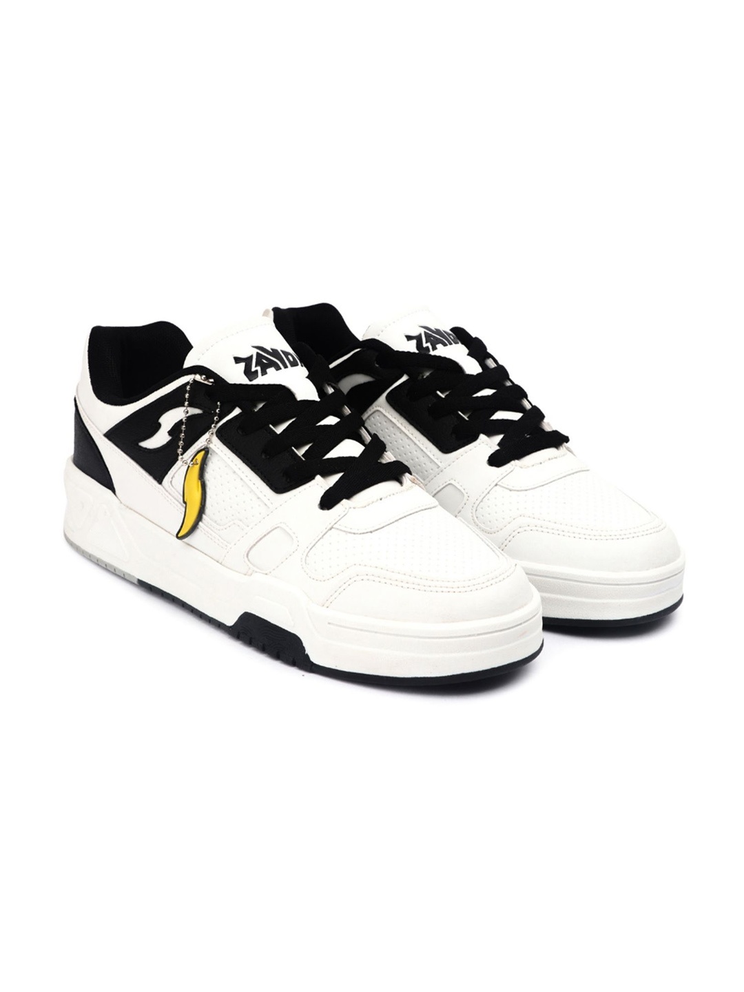 

ZAYDN Men Lace-Ups Colourblocked Sneakers, Black