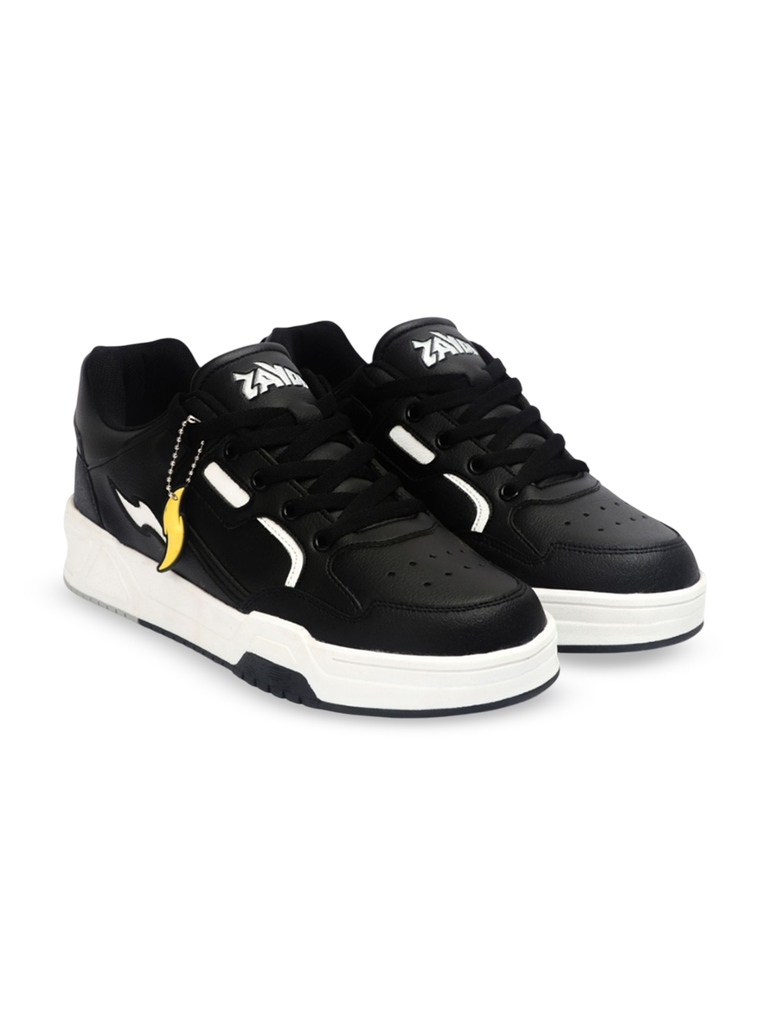 

ZAYDN Men Lace-Ups Colourblocked Sneakers, Black