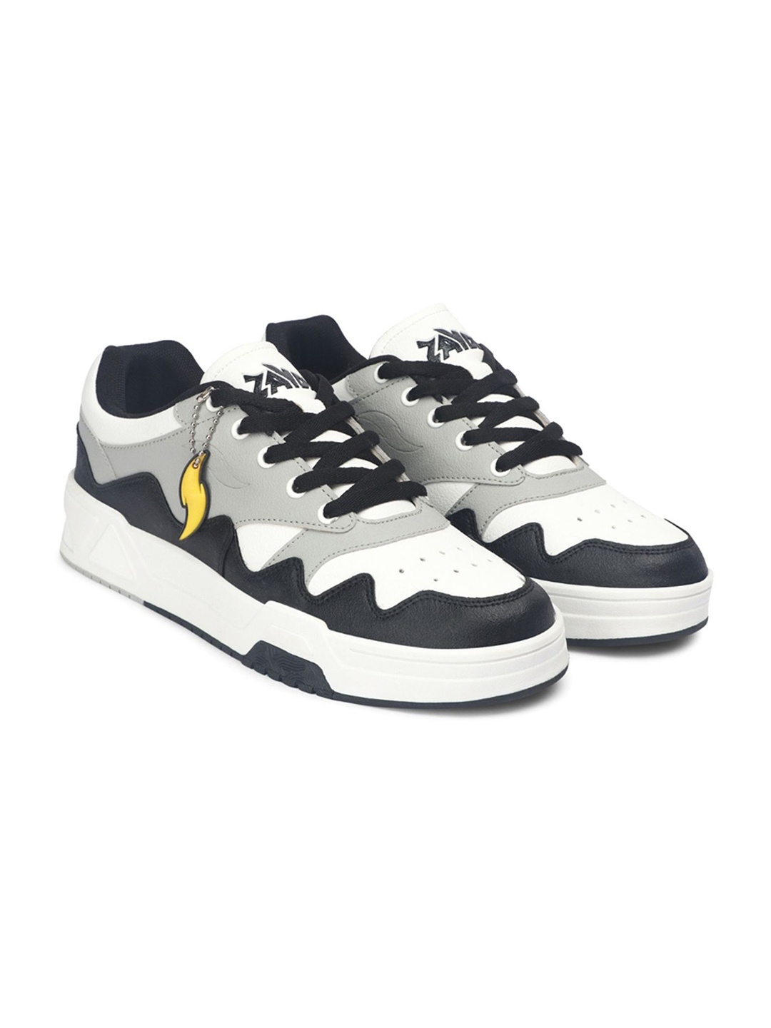 

ZAYDN Men Lace-Ups Colourblocked Sneakers, Grey