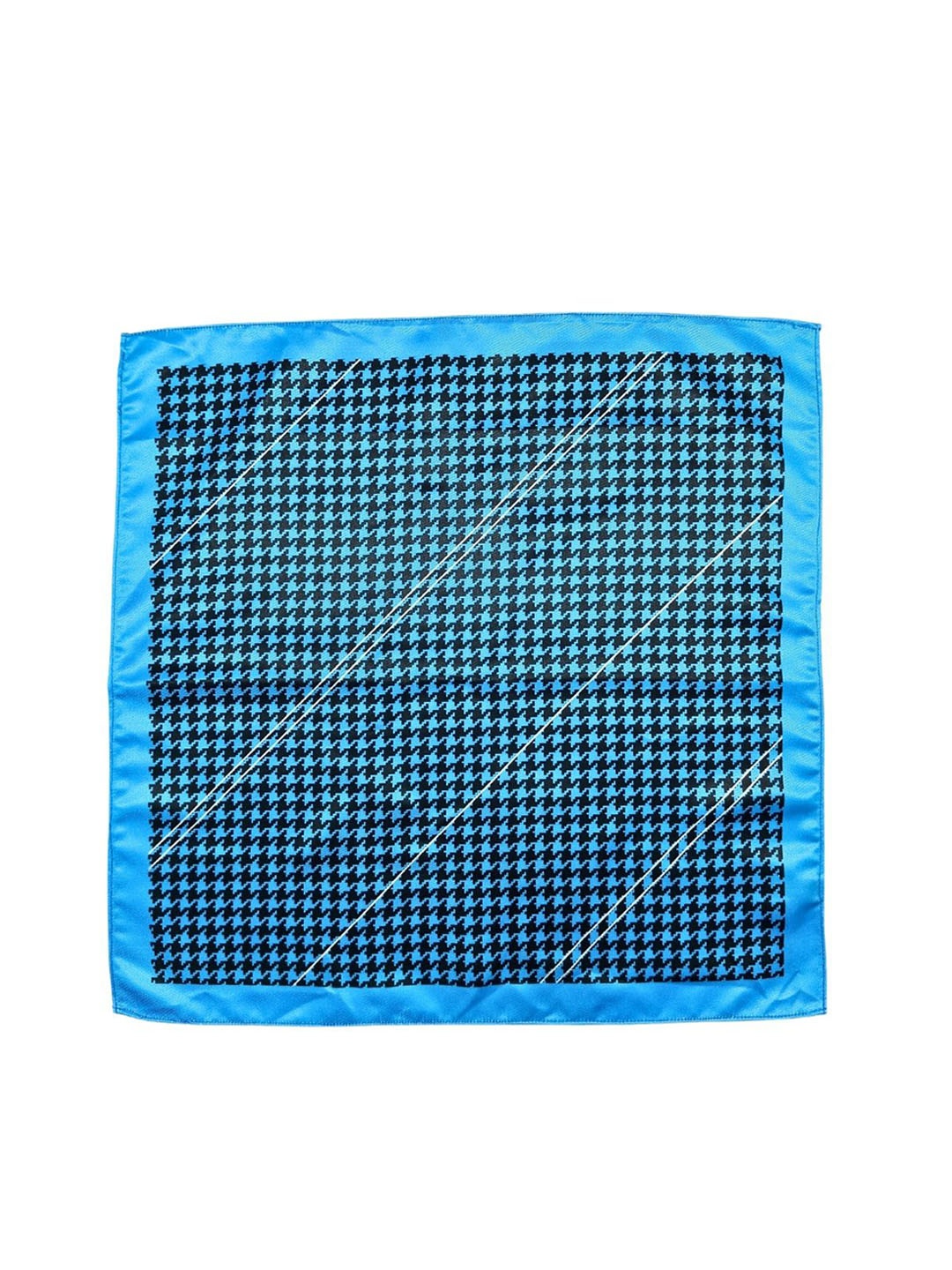

The Tie Hub Checked Houndstooth Pocket Squares, Blue