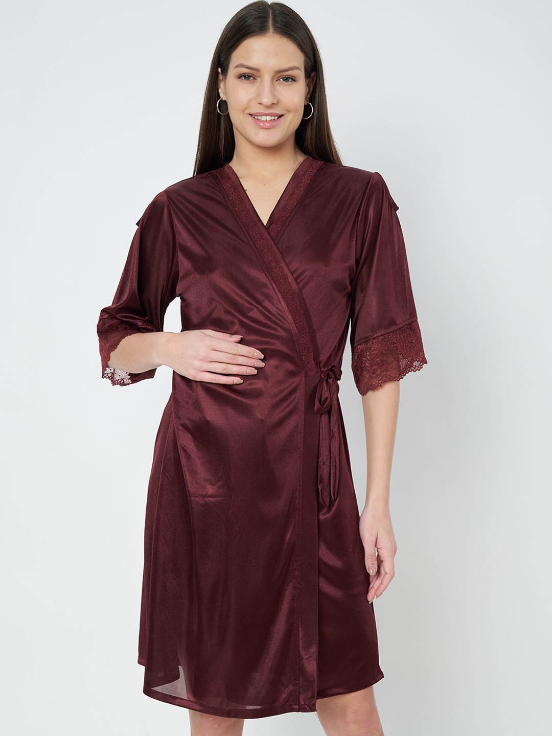 

KOI SLEEPWEAR Women Set Of 3 Shoulder Straps Night suit, Brown