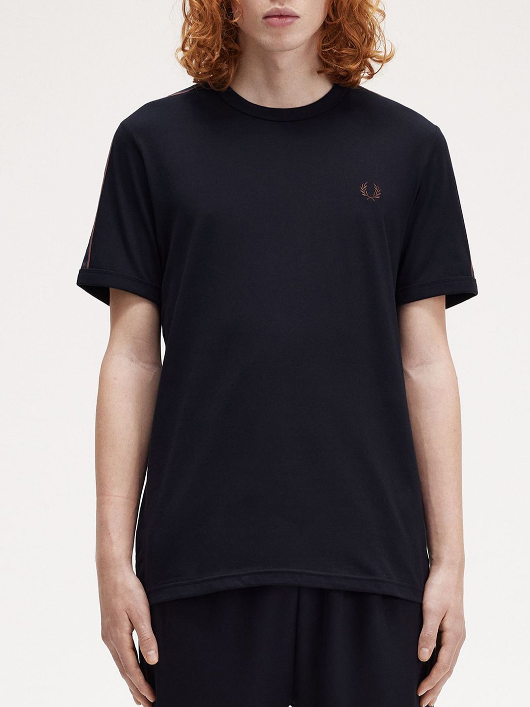 

Fred Perry Men Solid Round Neck Cotton T-shirt, Black