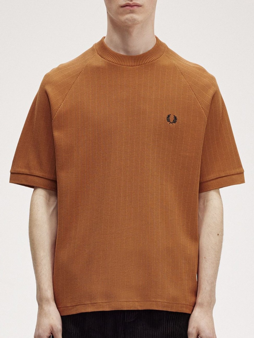 

Fred Perry Men Solid Round Neck Cotton Relaxed Fit T-shirt, Orange