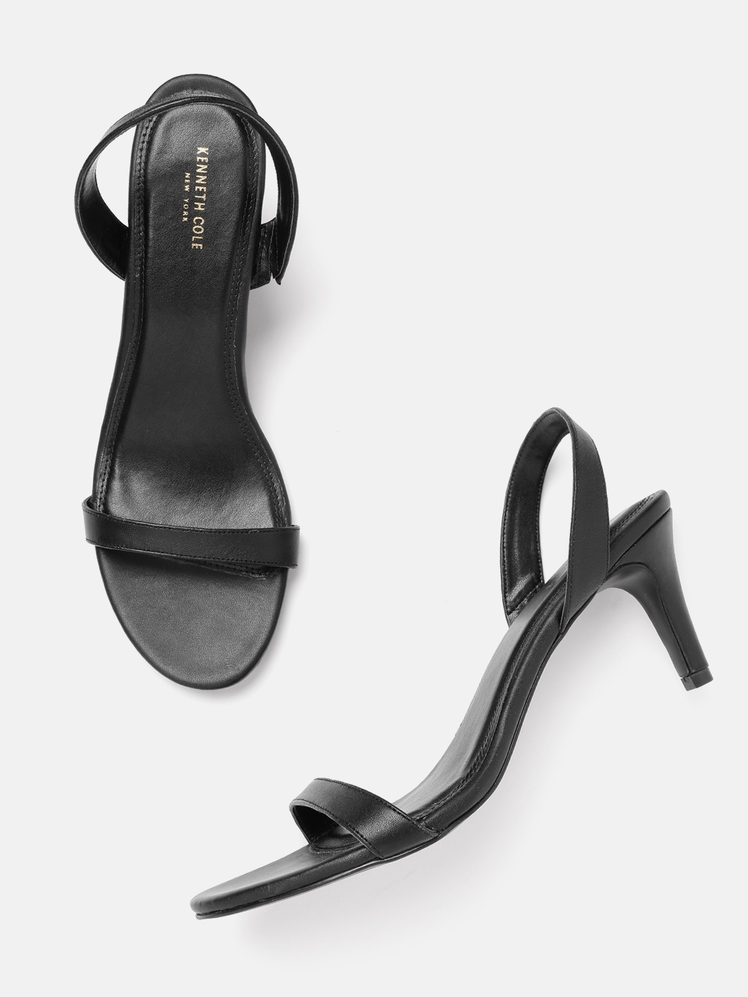 

Kenneth Cole Open Toe Slim Heels, Black