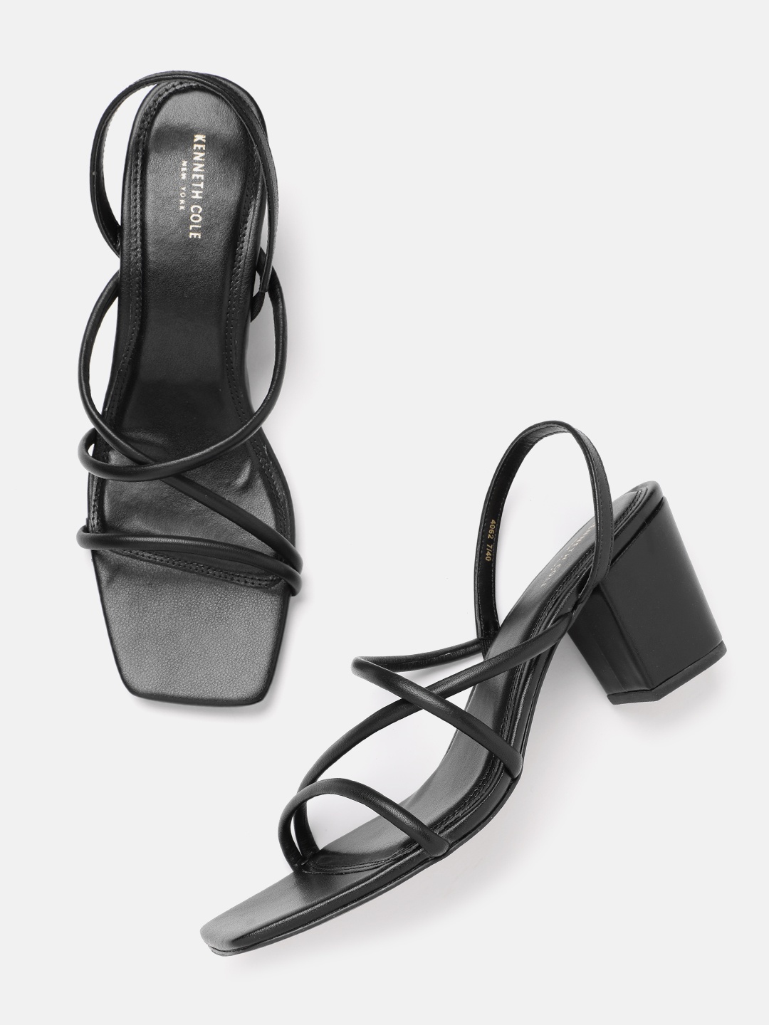 

Kenneth Cole Self-Striped Block Heels, Black