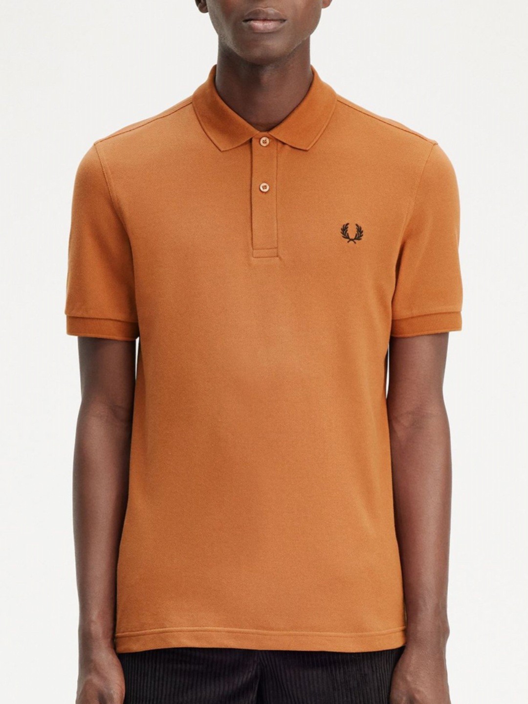 

Fred Perry Men Solid Polo Collar Cotton T-shirt, Brown