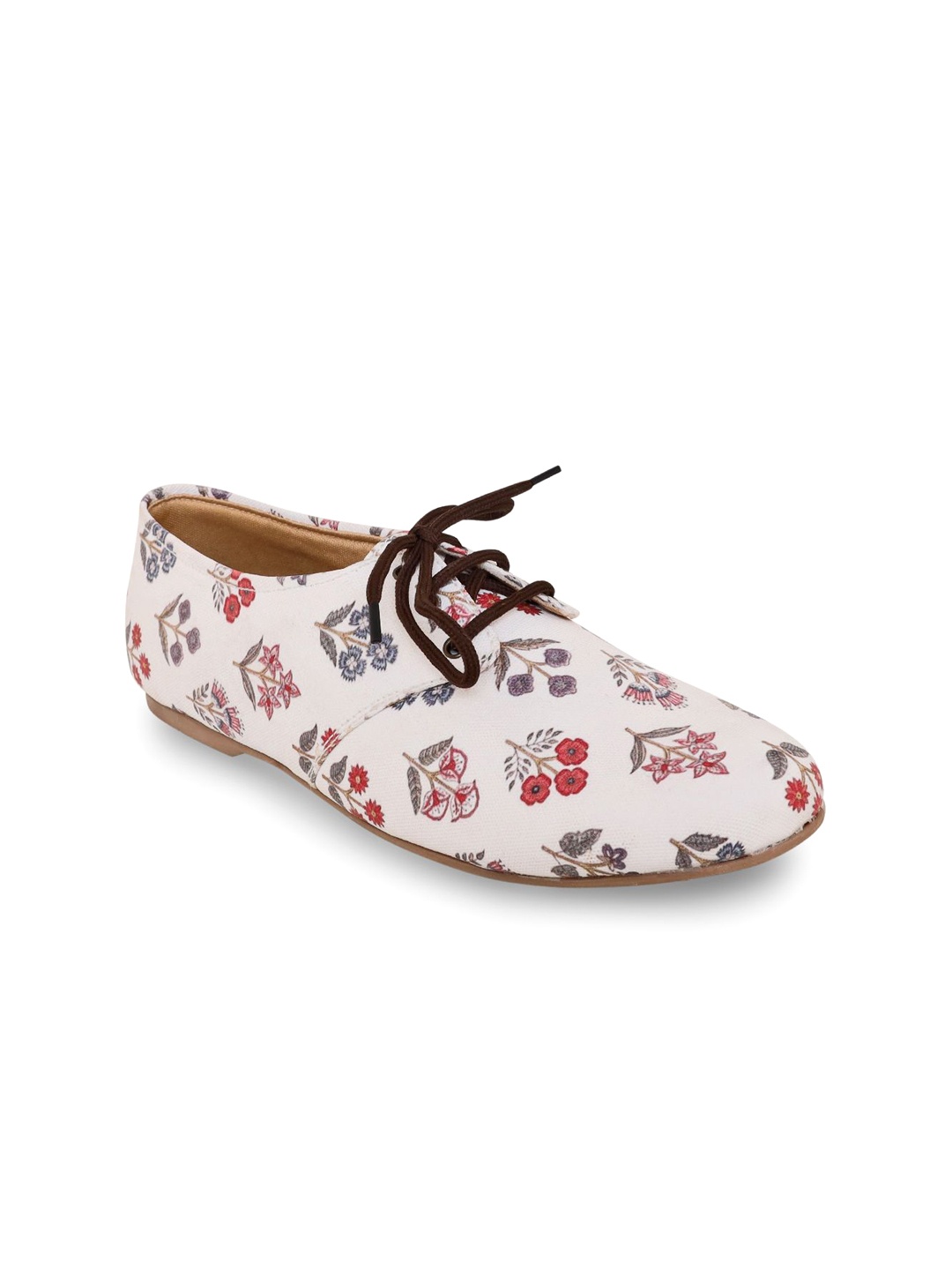 

Kanvas Women Multi Block Artsy Lightweight Oxford Shoes, Beige
